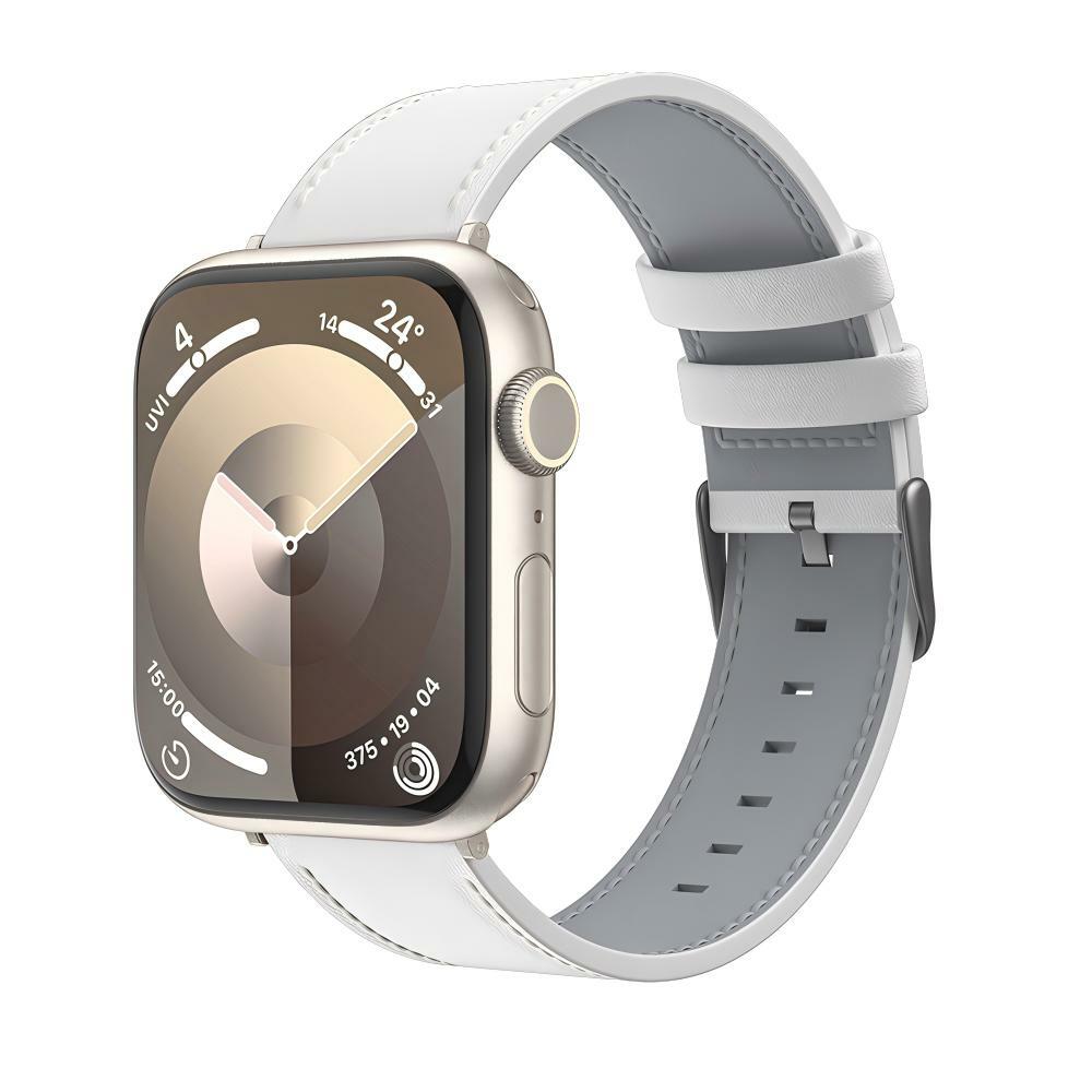 Benks Vintažinė odinė laikrodžio juosta Apple Watch 42/44/45/49 balta (f)
