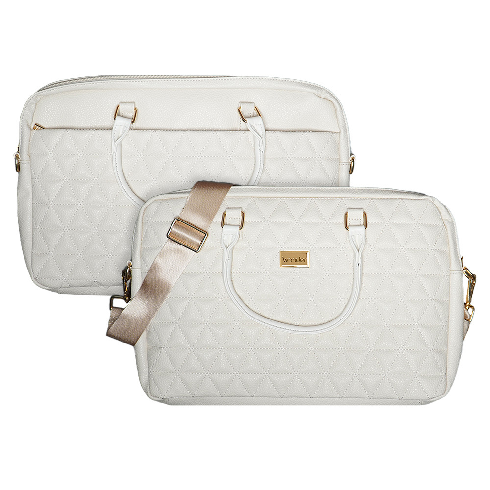 Wonder Dėklas nešiojamam kompiuteriui 17 colių pico dygsniuotas smėlinas