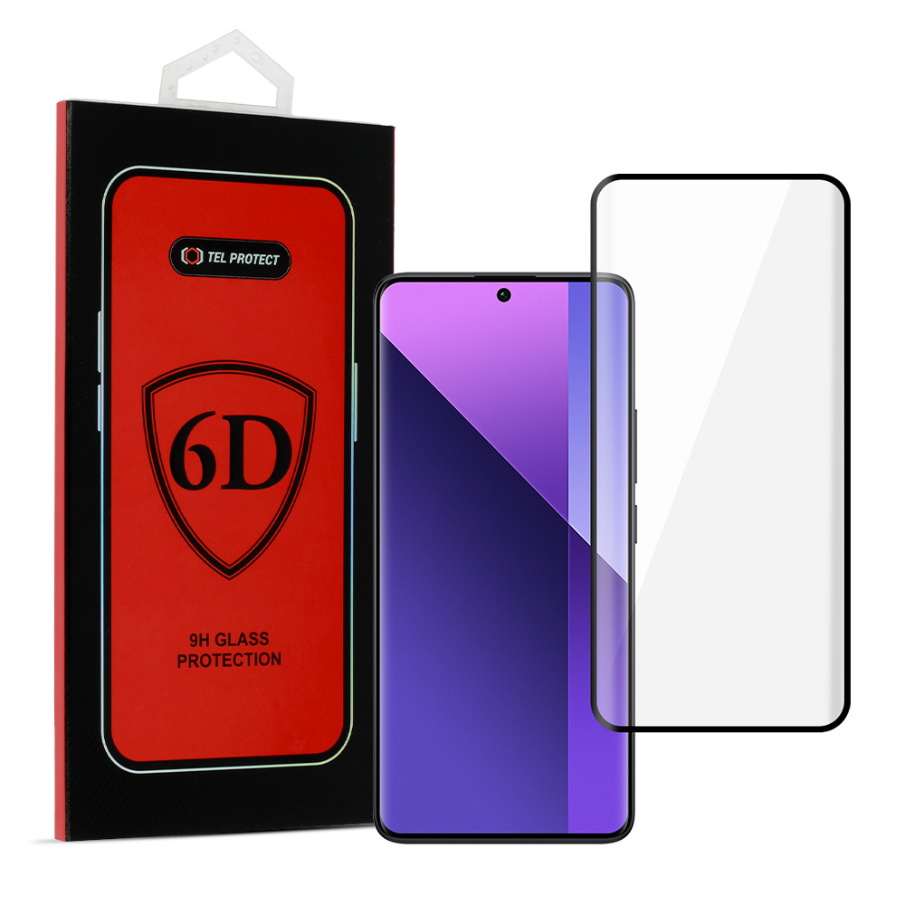LCD apsauginis stikliukas 6D Xiaomi Redmi Note 13 Pro Plus 5G juodas