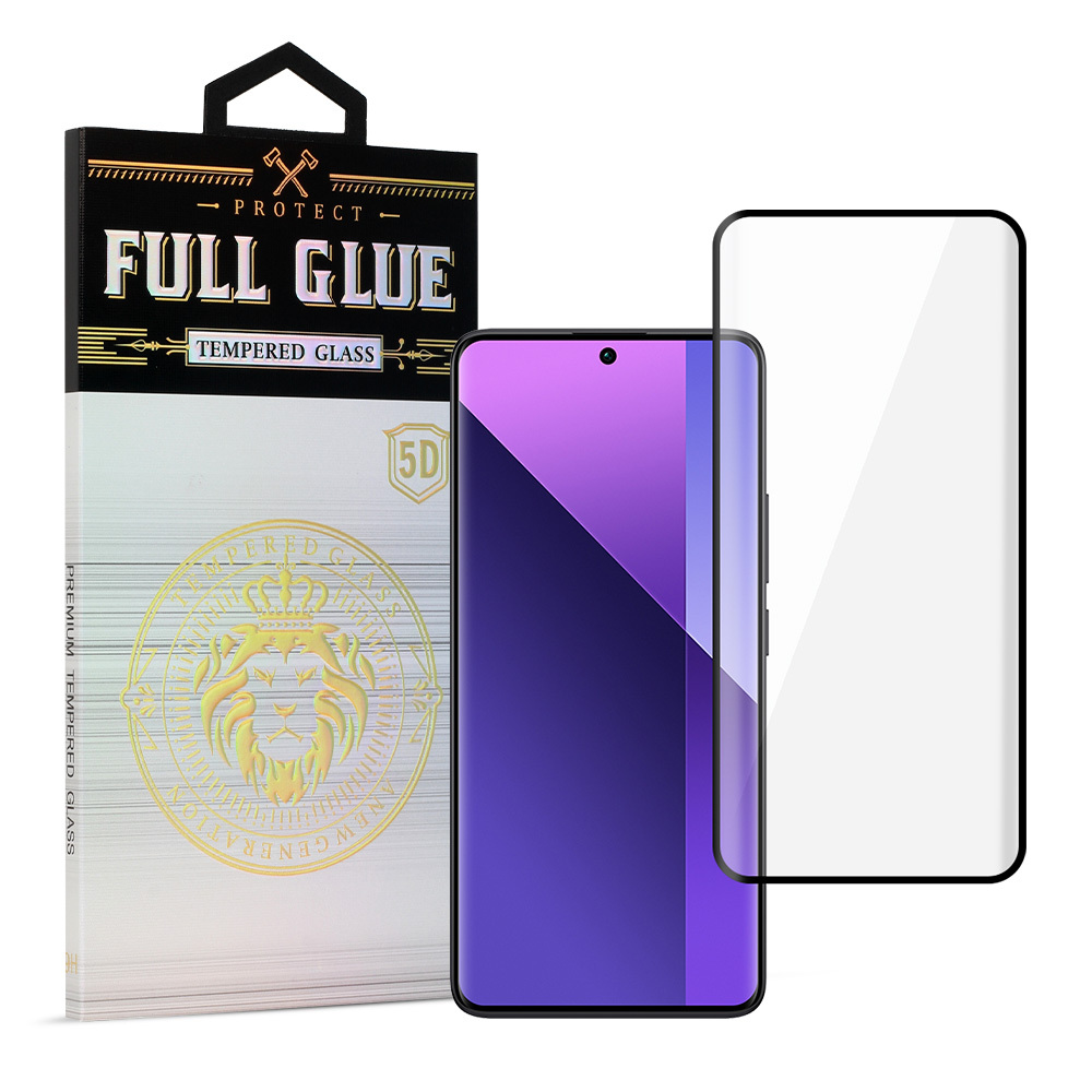 LCD apsauginis stikliukas Hard Full Glue 5D Xiaomi Redmi Note 13 Pro Plus 5G juodas