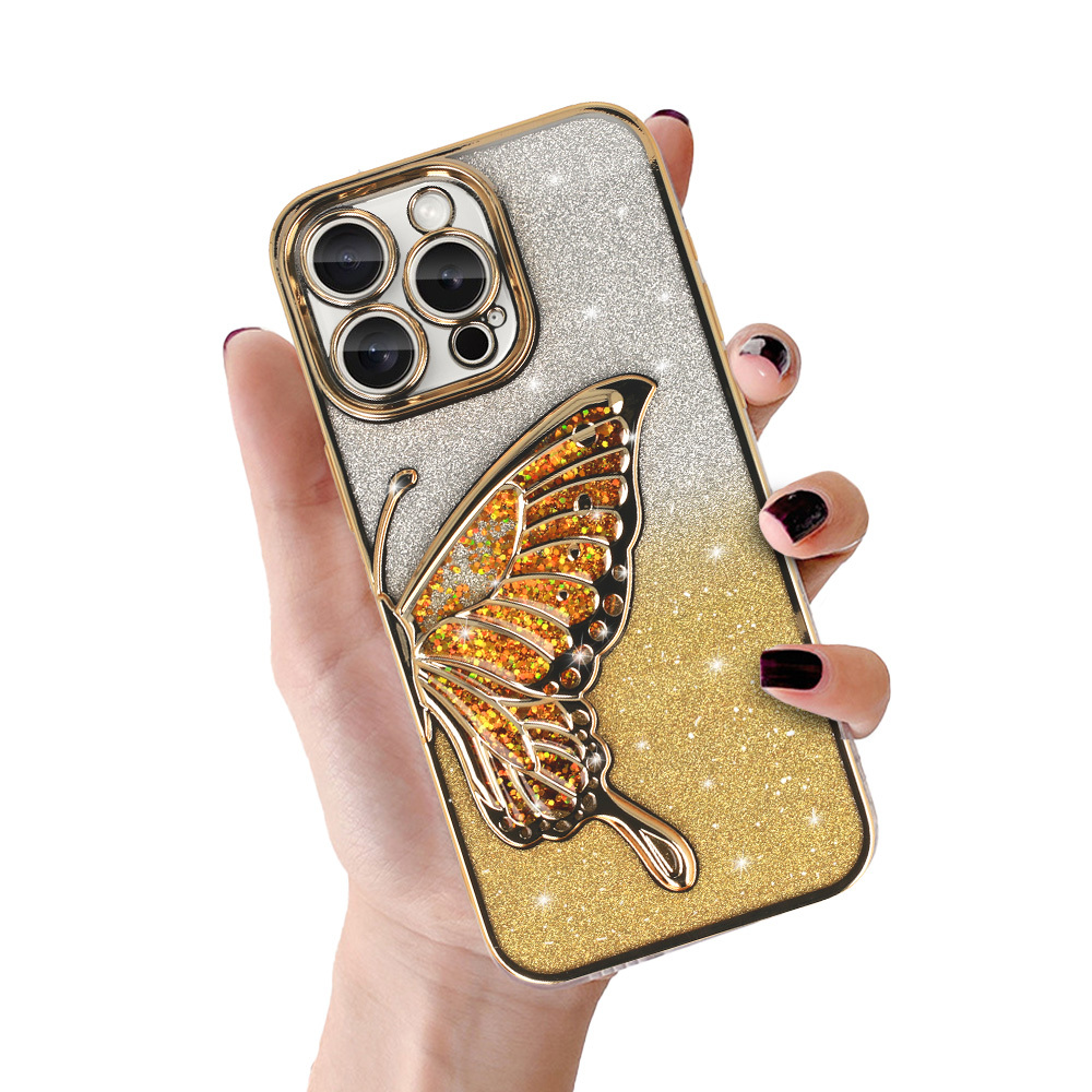 Tel Protect Butterfly vandens dėklas telefonui Iphone 14 auksinis