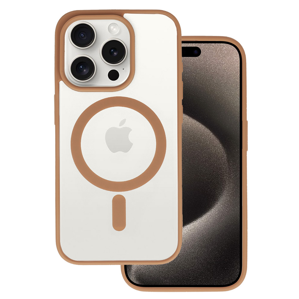 Akrilinis spalvotas magnetinis dėklas telefonui Iphone 13 Pro dykumos titano