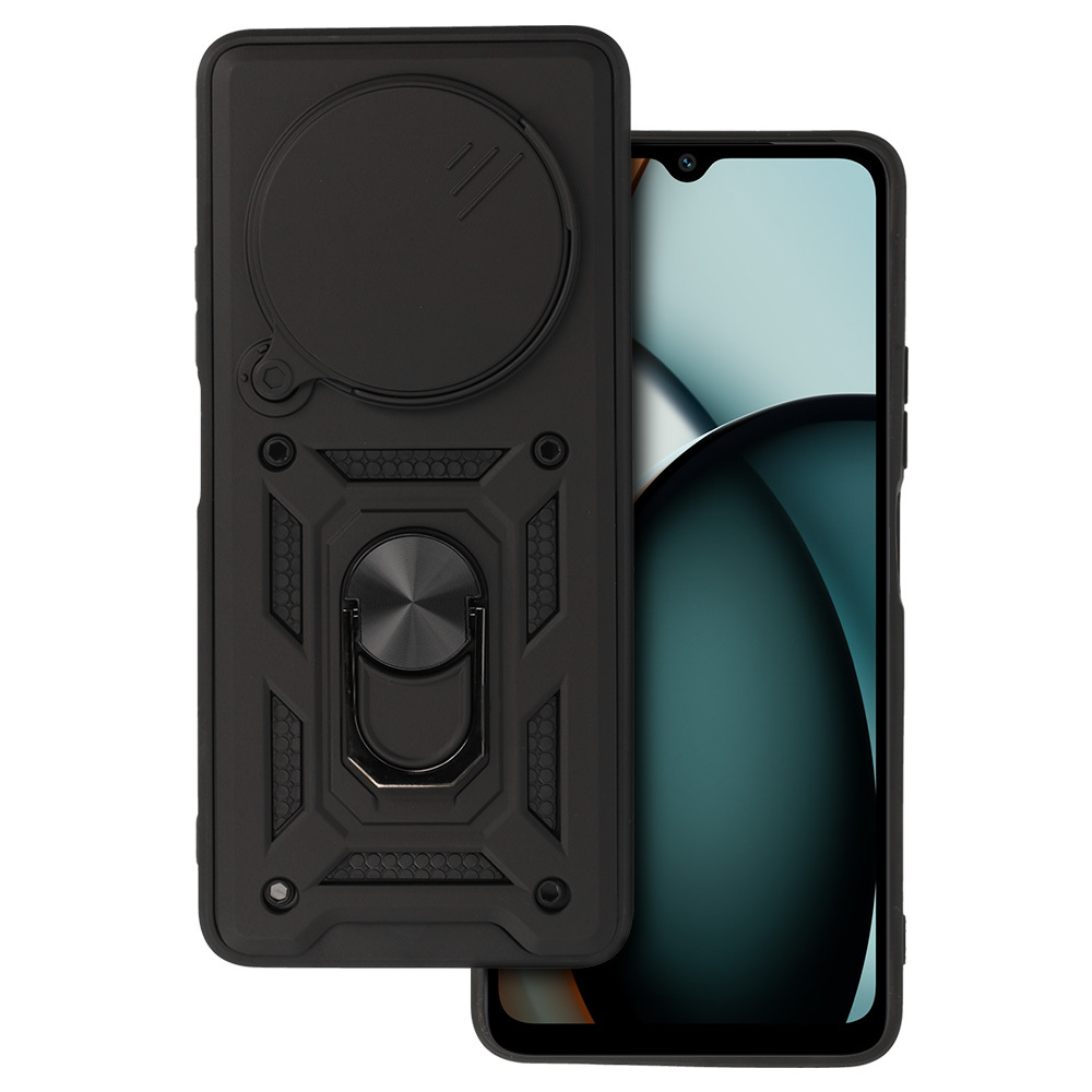 Slide Camera Armor dėklas telefonui Xiaomi Redmi A3 Pro juodas