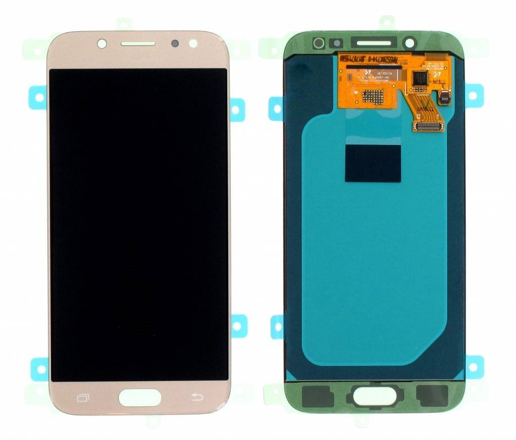 Ekranas Samsung J530 J5 2017 su lietimui jautriu stikliuku auksinis OLED