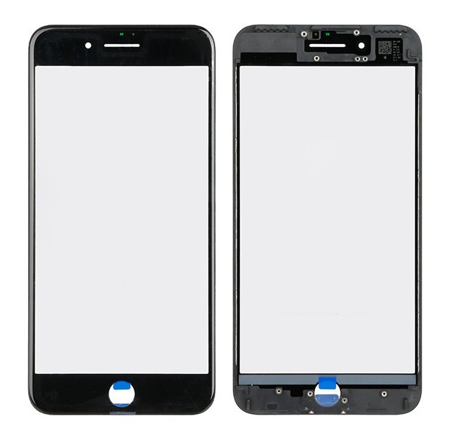 LCD stikliukas Apple iPhone 5S/SE su rėmeliu juodas ORG