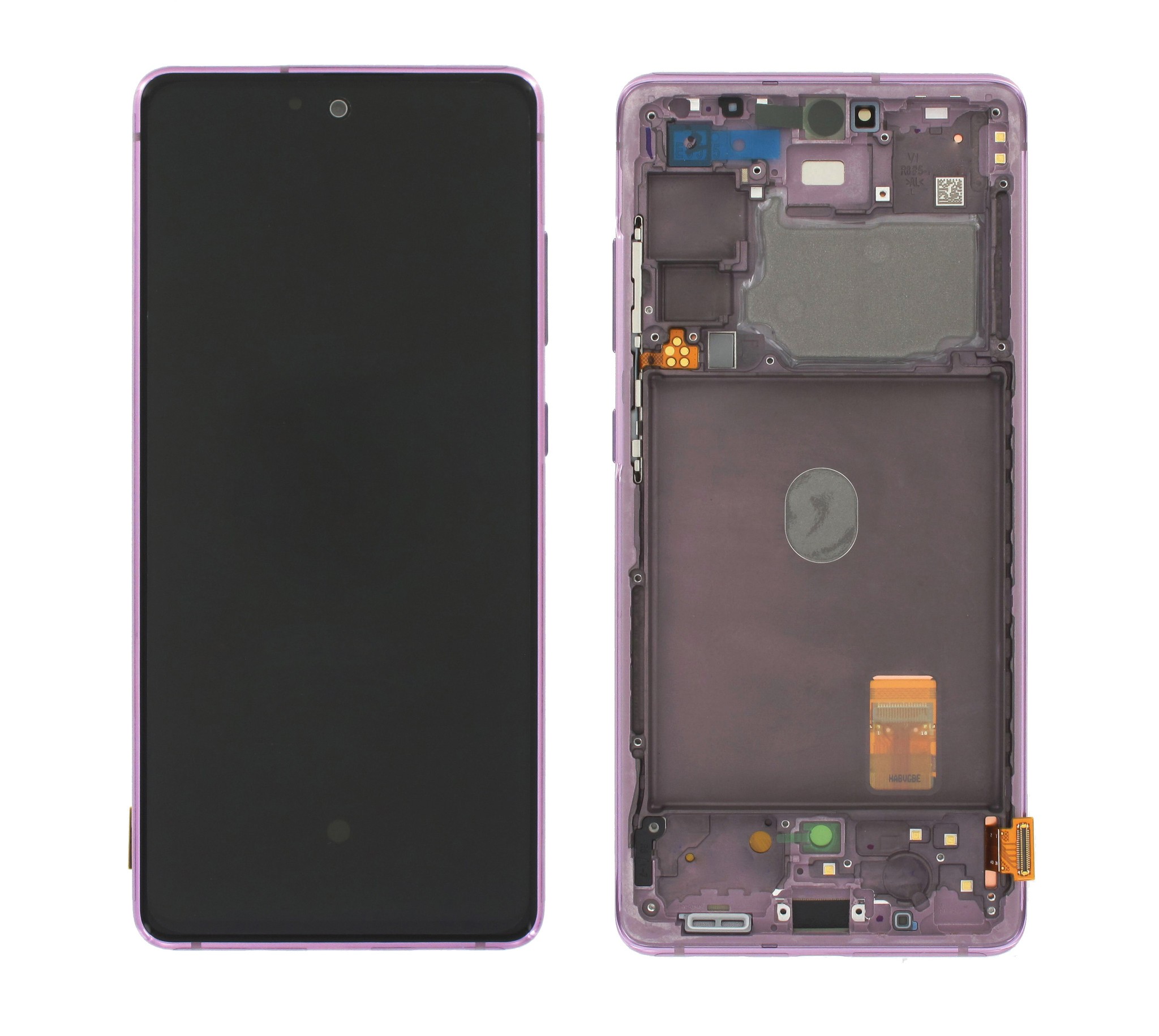 Ekranas Samsung G780 S20 FE su lietimui jautriu stikliuku ir rėmeliu originalus Cloud Lavender (service pack)