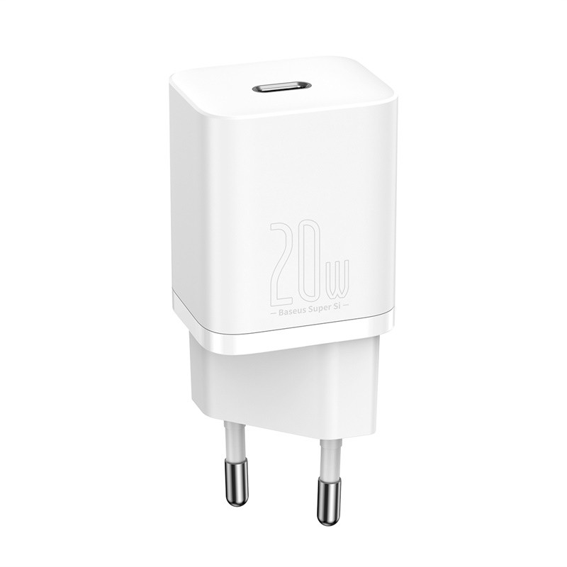 Įkroviklis Baseus Super Si 20W USB-C baltas CCSUP-B02