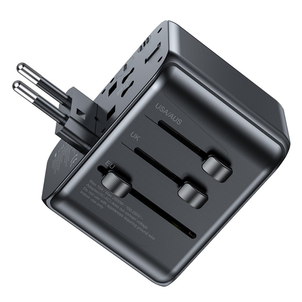 Universalus kelioninis įkroviklis Awei C-39 35W GaN 2xUSB-A/3xUSB-C juodas