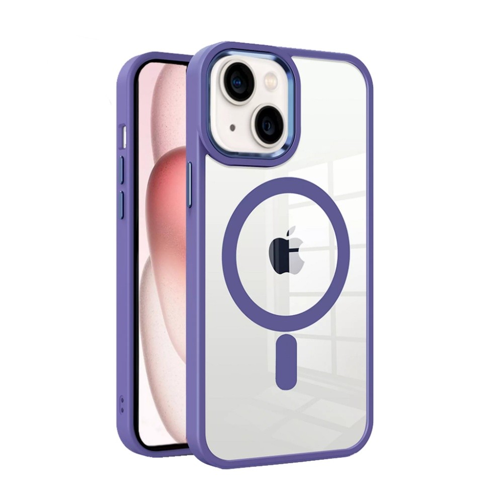 Dėklas Premium Mag Cover Apple iPhone 15 Plus violetinis