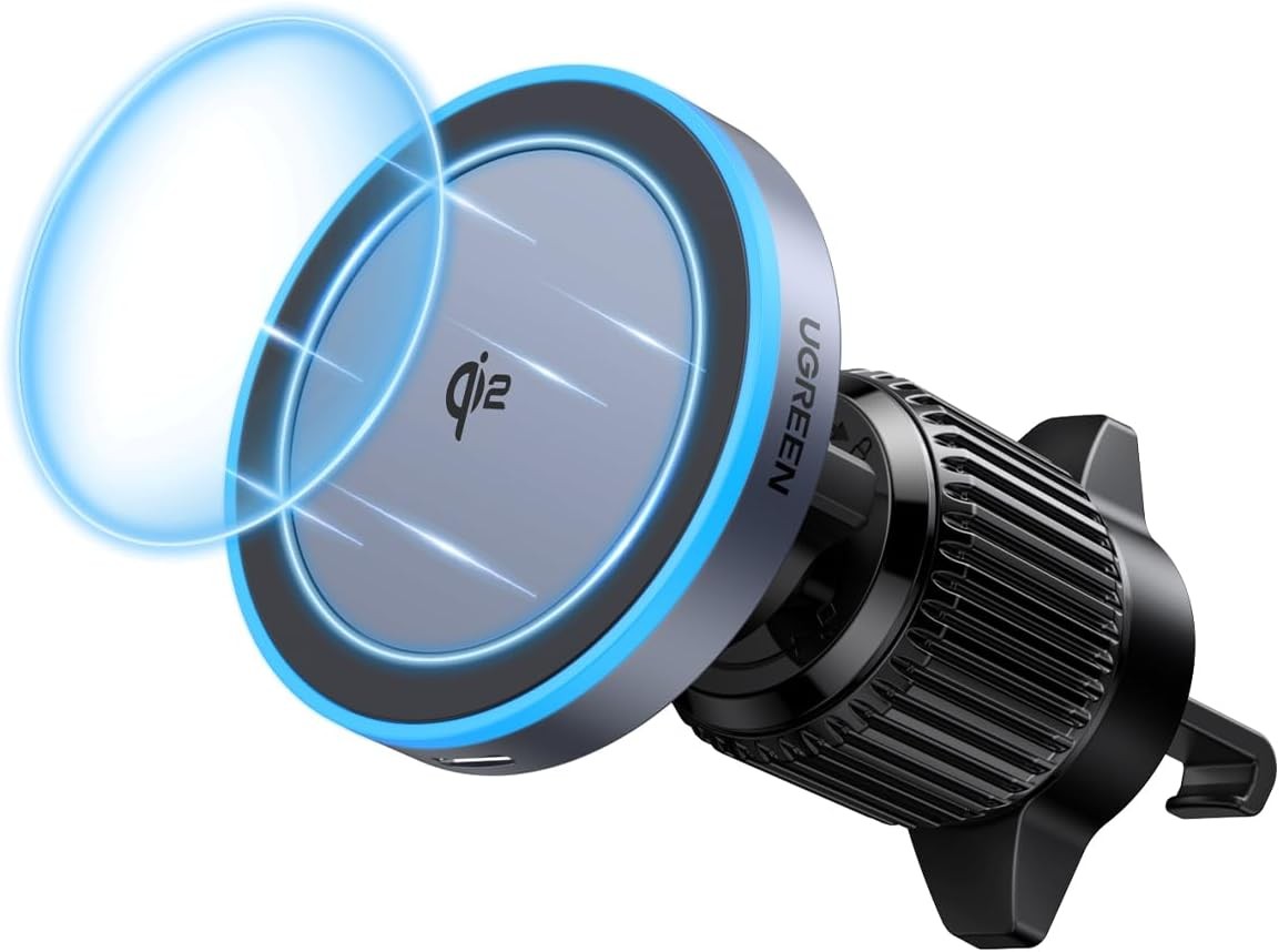 Automobilinis laikiklis-įkroviklis Ugreen W708 MagSafe 15W (35970) juodas