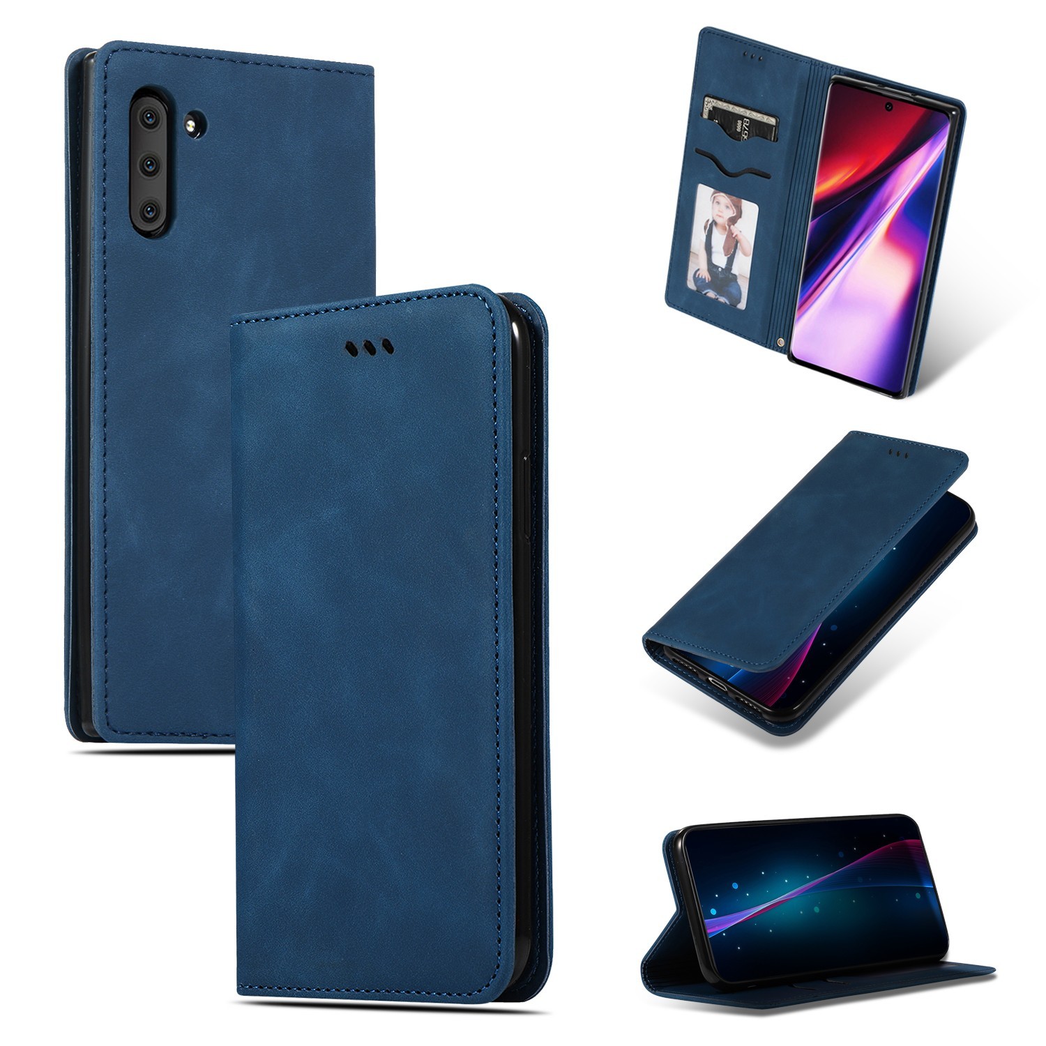 Dėklas Business Style Xiaomi Redmi A5/Poco C71 (173,45x79,35x8,45) tamsiai mėlynas