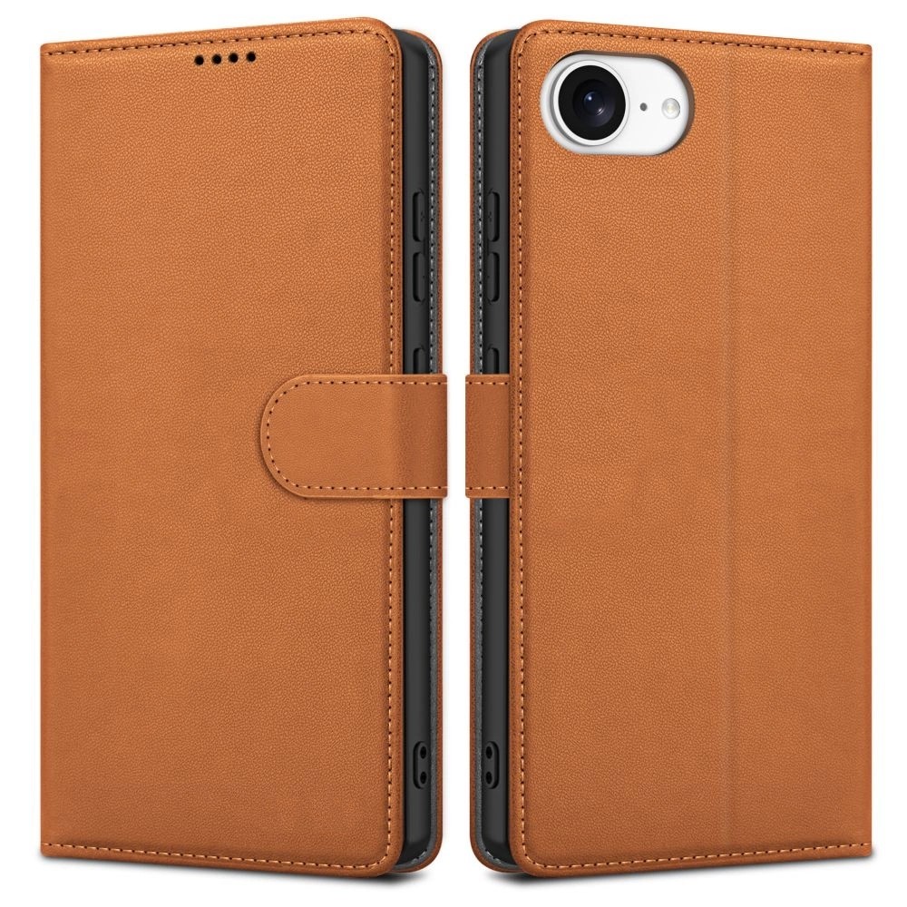 Dėklas Fancy Wallet Xiaomi Redmi 13C/Poco C65/Poco M6 5G rudas