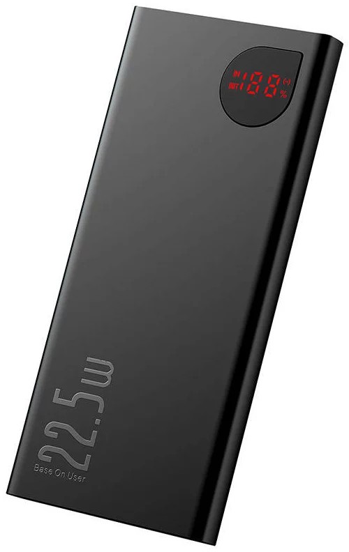 Išorinė baterija Power Bank Baseus Adaman 22.5W 10000mAh juoda PPAD070001