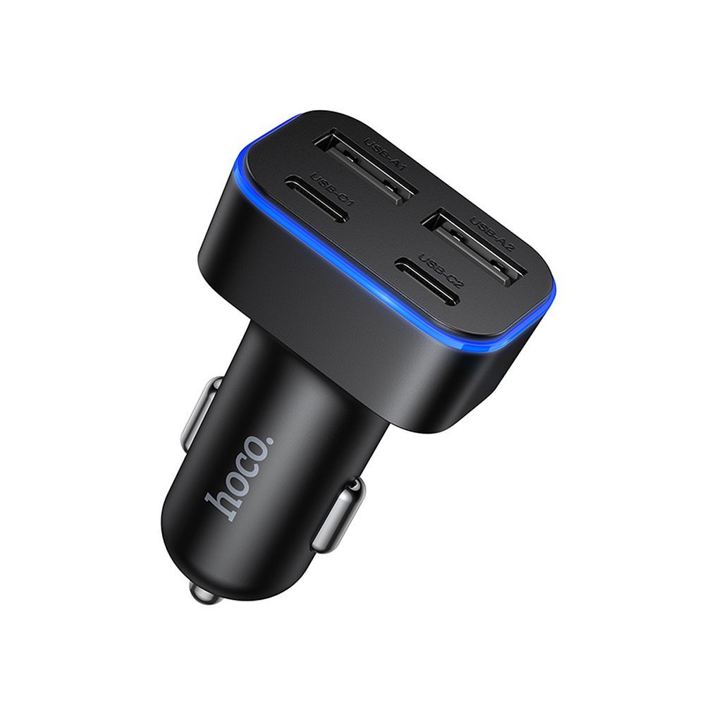 Automobilinis įkroviklis Hoco 2xUSB A + 2xUSB C PD QC3.0 42W Z63 juodas