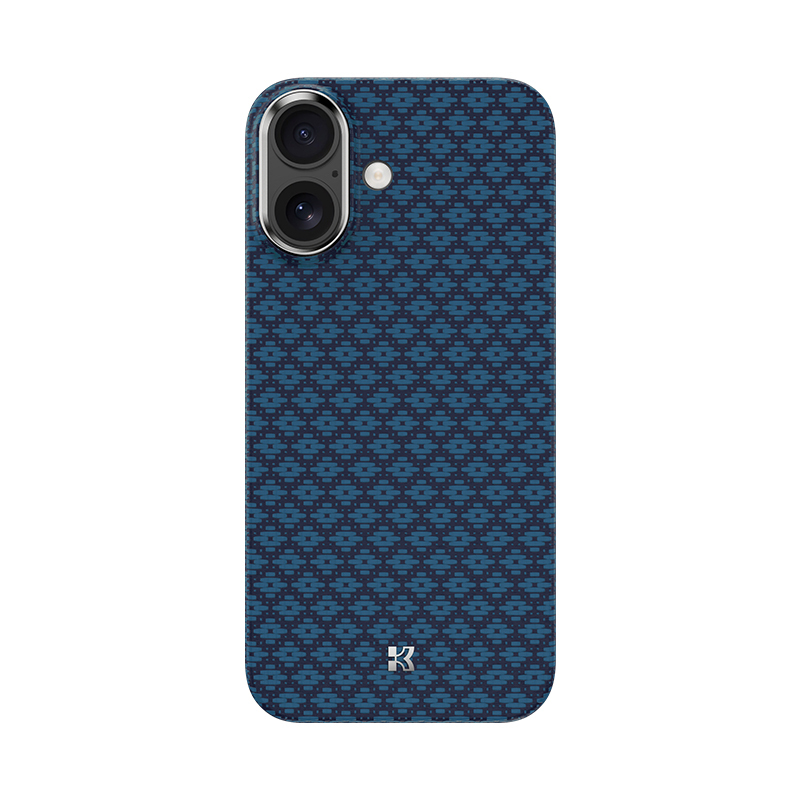 "Benks" magnetinis šarvas Air Armor Grid Kevlar korpusas su metaliniu rėmeliu 600D (0067), skirtas Iphone 17 blue