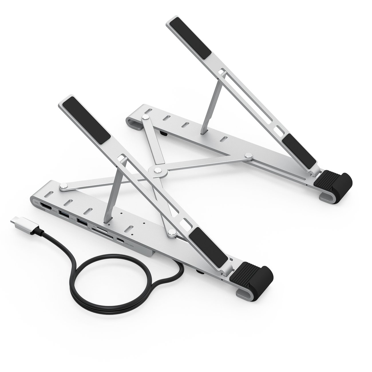 Choetech stovas daugiafunkcinė stotelė nešiojamam kompiuteriui PD / USB-C HDMI (4K / 30Hz) / 2xUSB-A / 1xUSB-C / 1xSD / 1xTF juodas (HUB-M43)