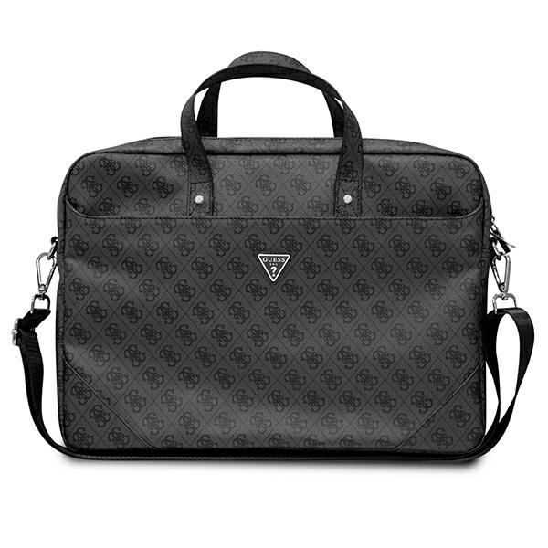 Guess Saffiano 4G Triangle Logo krepšys 16'' nešiojamam kompiuteriui - juodas