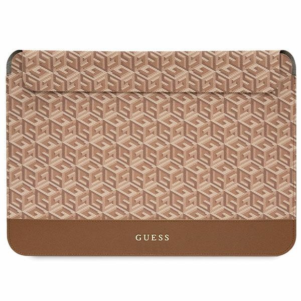 Guess GCube dryžuotas 14" nešiojamojo kompiuterio dėklas - rudas