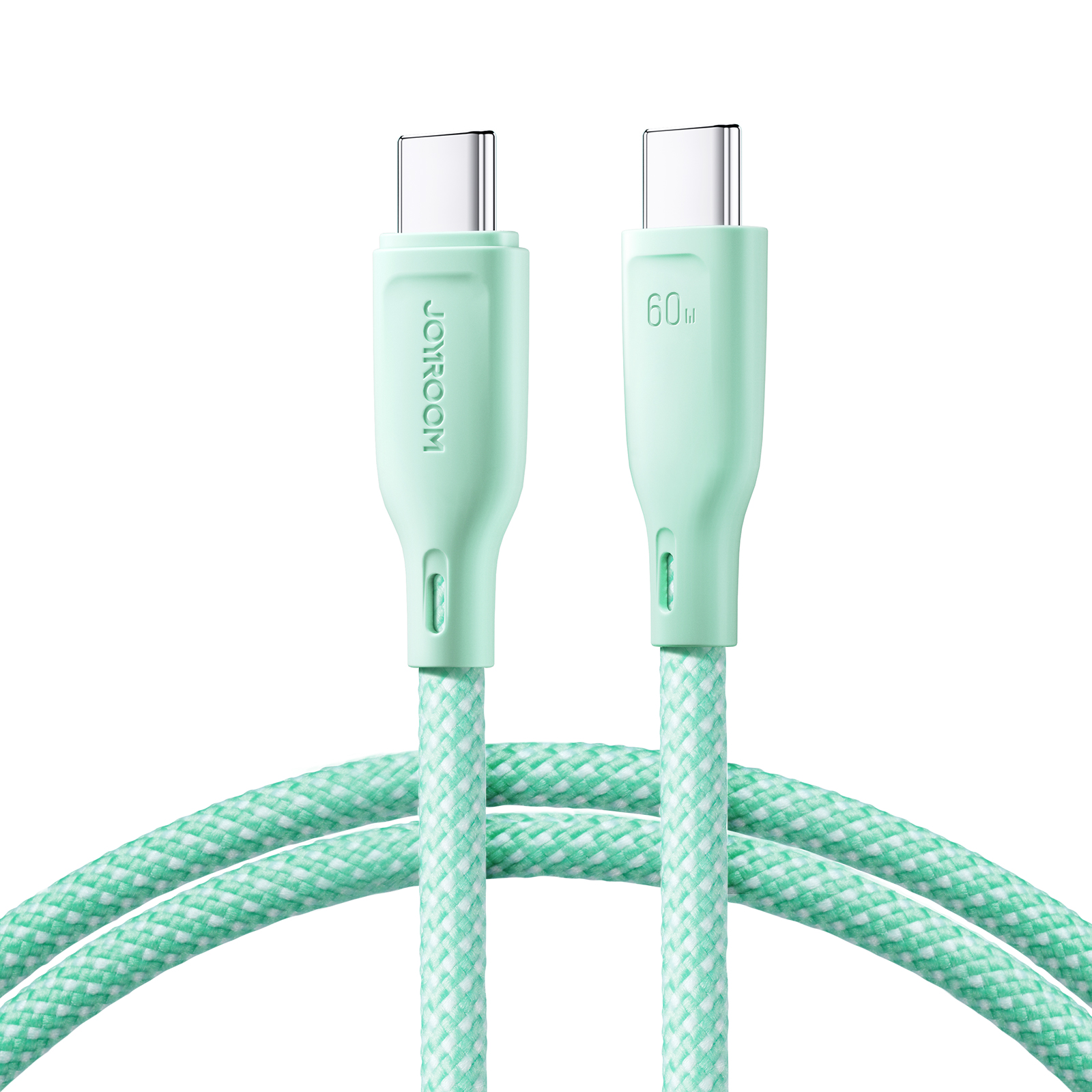 Joyroom Multi-Color Series S-A34 USB-C / USB-C PD 60W kabelis 1m - žalias