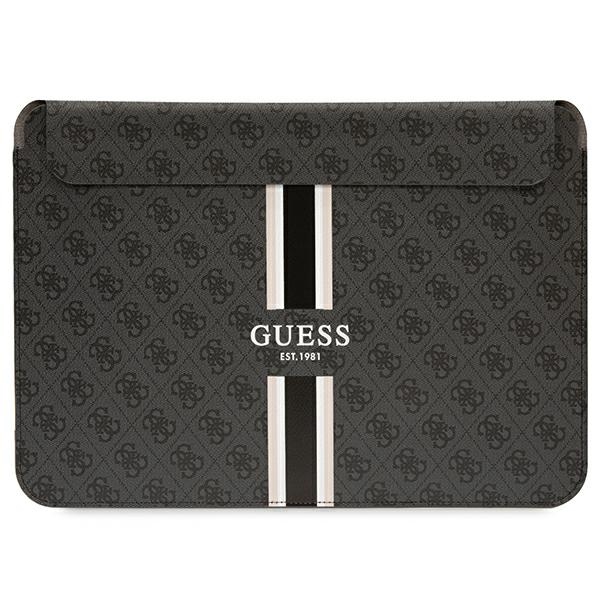 Guess 4G Printed Stripes dėklas 16" nešiojamam kompiuteriui - juodas