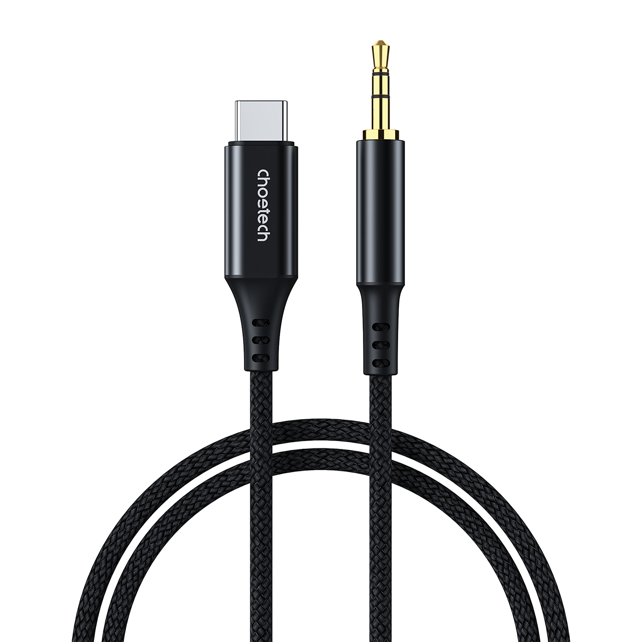 Choetech AUX006 USB-C / mini lizdas 3,5 mm kabelis 1 m - juodas