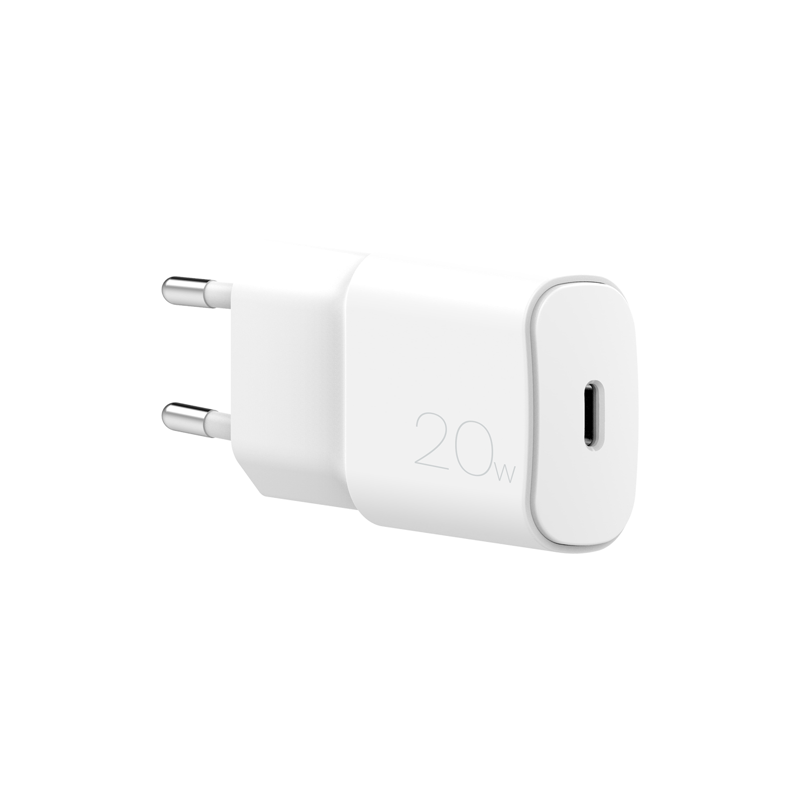 Puro White 20W Power Delivery USB-C sieninis įkroviklis - baltas
