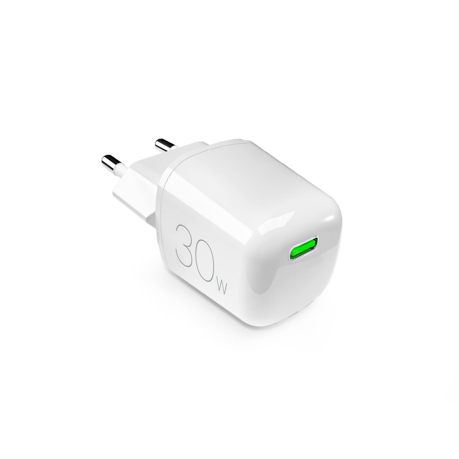 Puro MiniPro 30W GaN USB-C sieninis įkroviklis - baltas