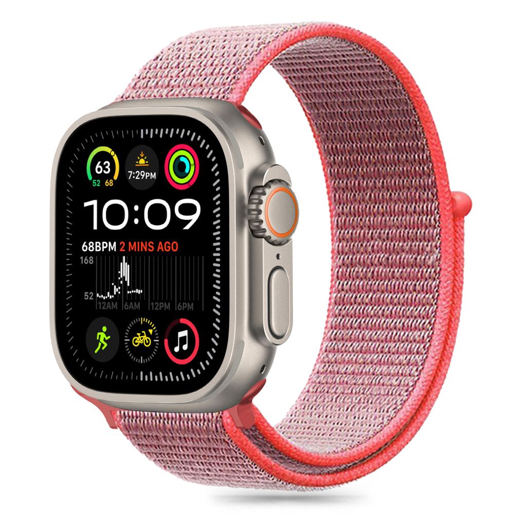 Tech-Protect nailoninis dirželis Apple Watch 6 / 7 / 8 / 9 / 10 / SE (40 / 41 / 42 MM) - rožinis