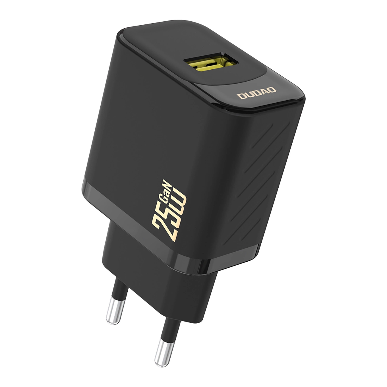 Dudao A27S 25W GaN USB-A įkroviklis - juodas
