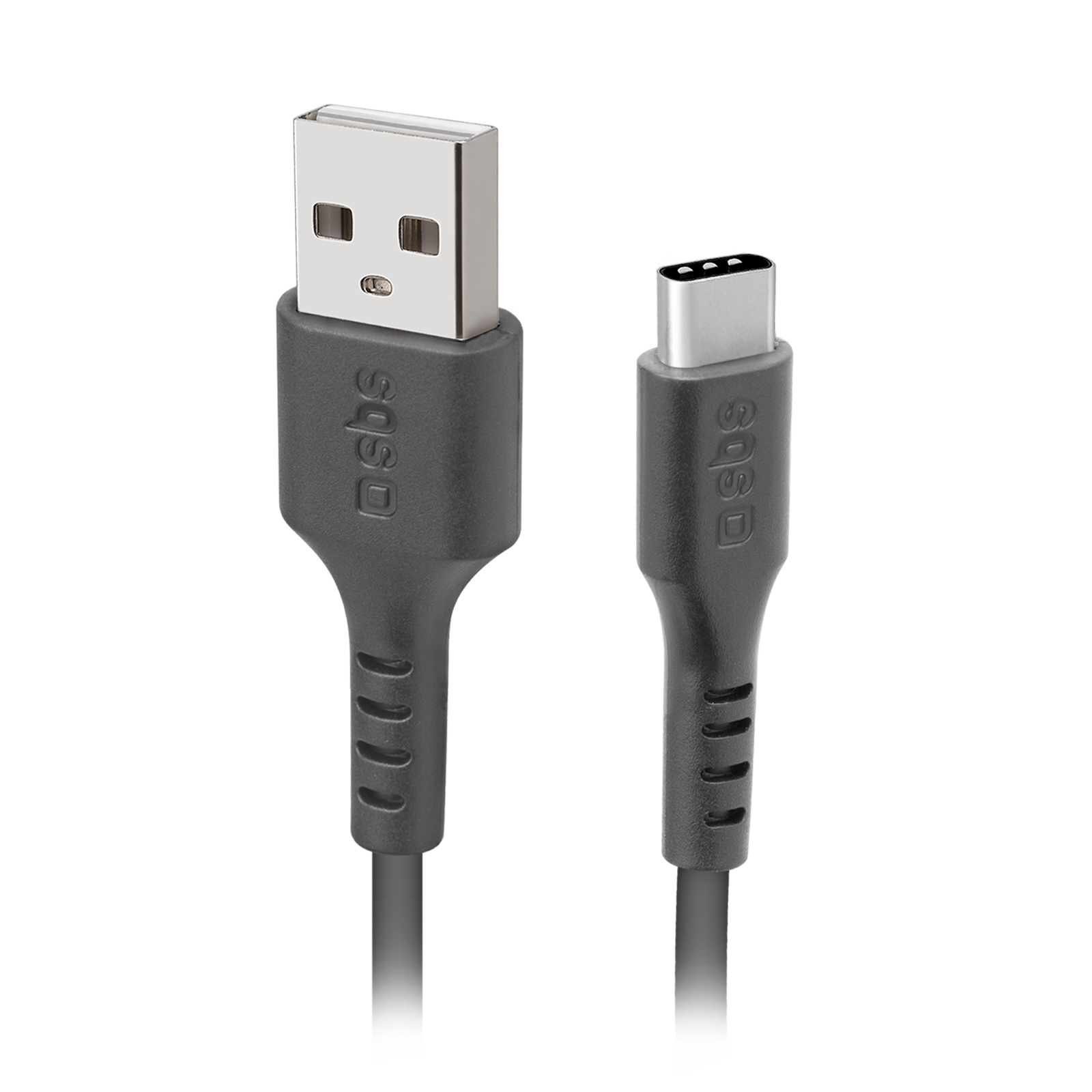 SBS TECABLETYC1KPOS USB-A - USB-C kabelis 1m - juodas