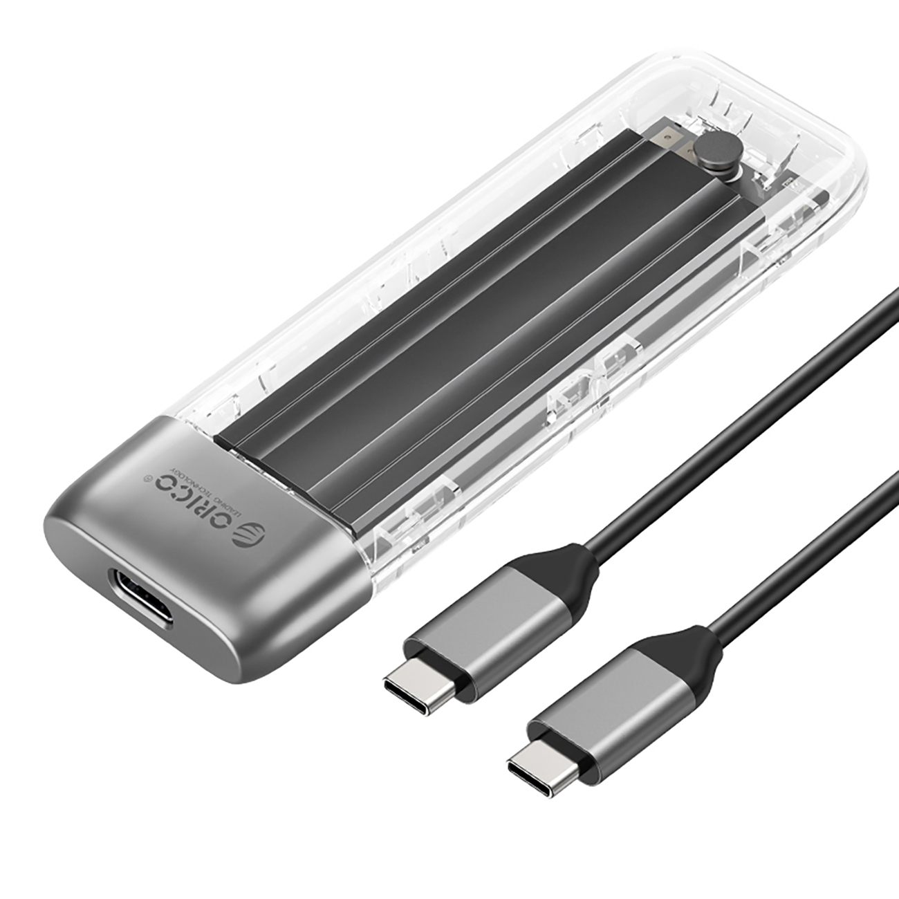 Orico TXM2-C3 M.2 NVME USB-C 3.2 10Gb/s diskų įrenginys - pilkas
