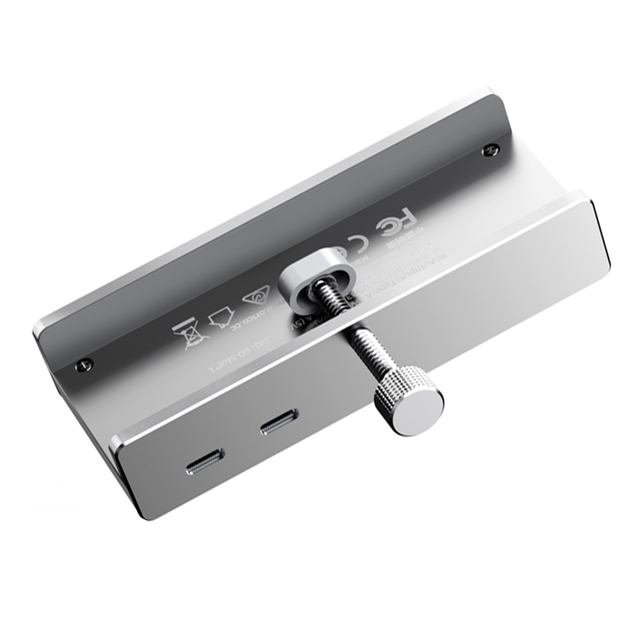 Orico MH5PMM tvirtinamas prie stalo Hub USB-C / 2x USB-A 3.0, + SD&TF + 3.5mm Audio - juodas