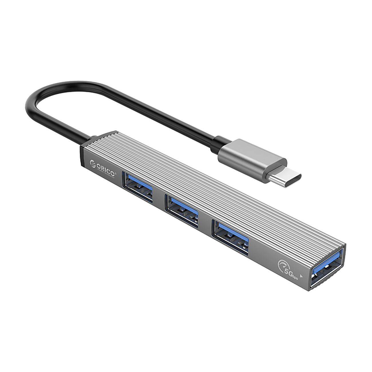 Orico AH-13 USB-C Hub prijungimo stotelė 1x USB-A 3.0 + 3x USB-A 2.0 - pilka