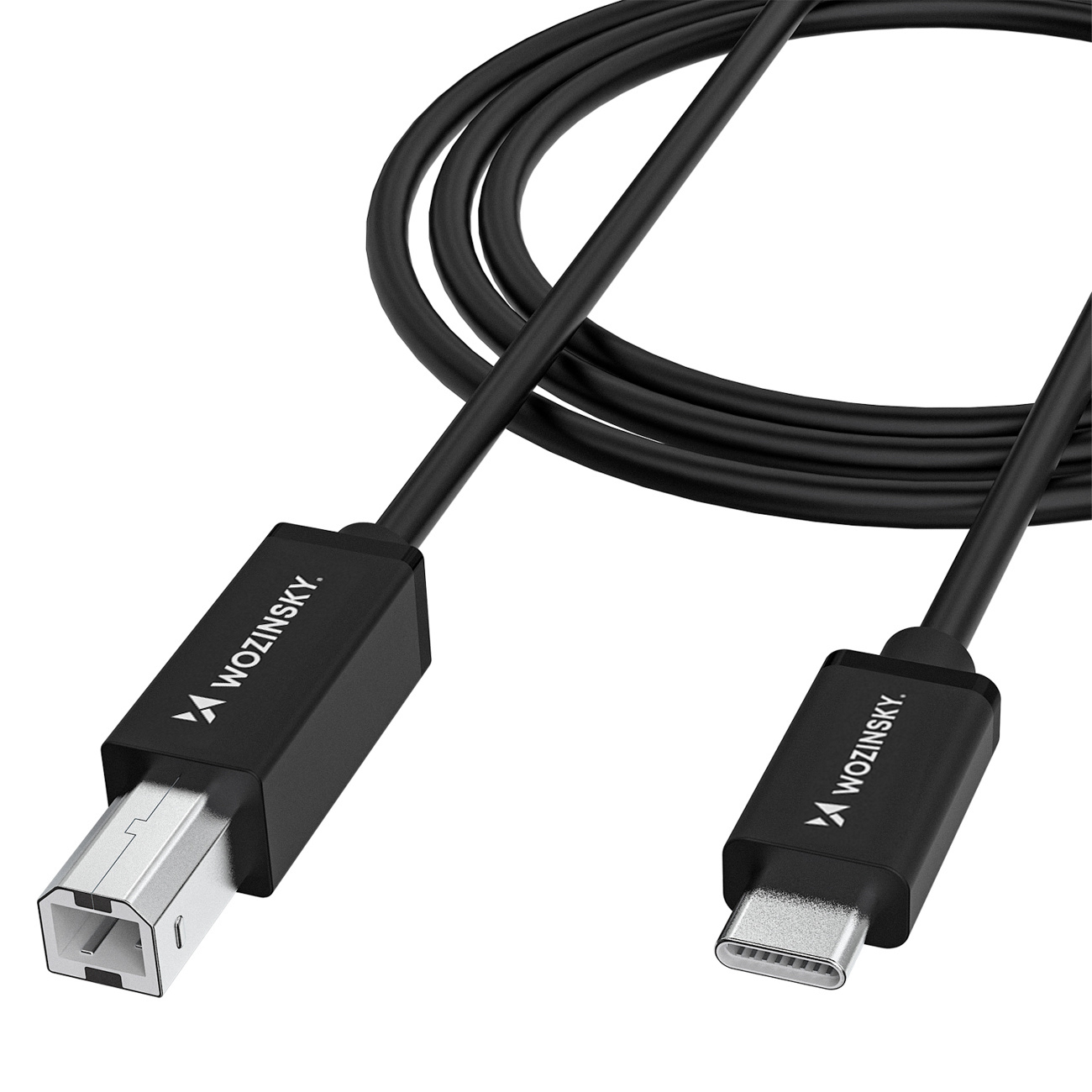 Wozinsky WKDDY1S USB-B - USB-C kabelis 1m - juodas