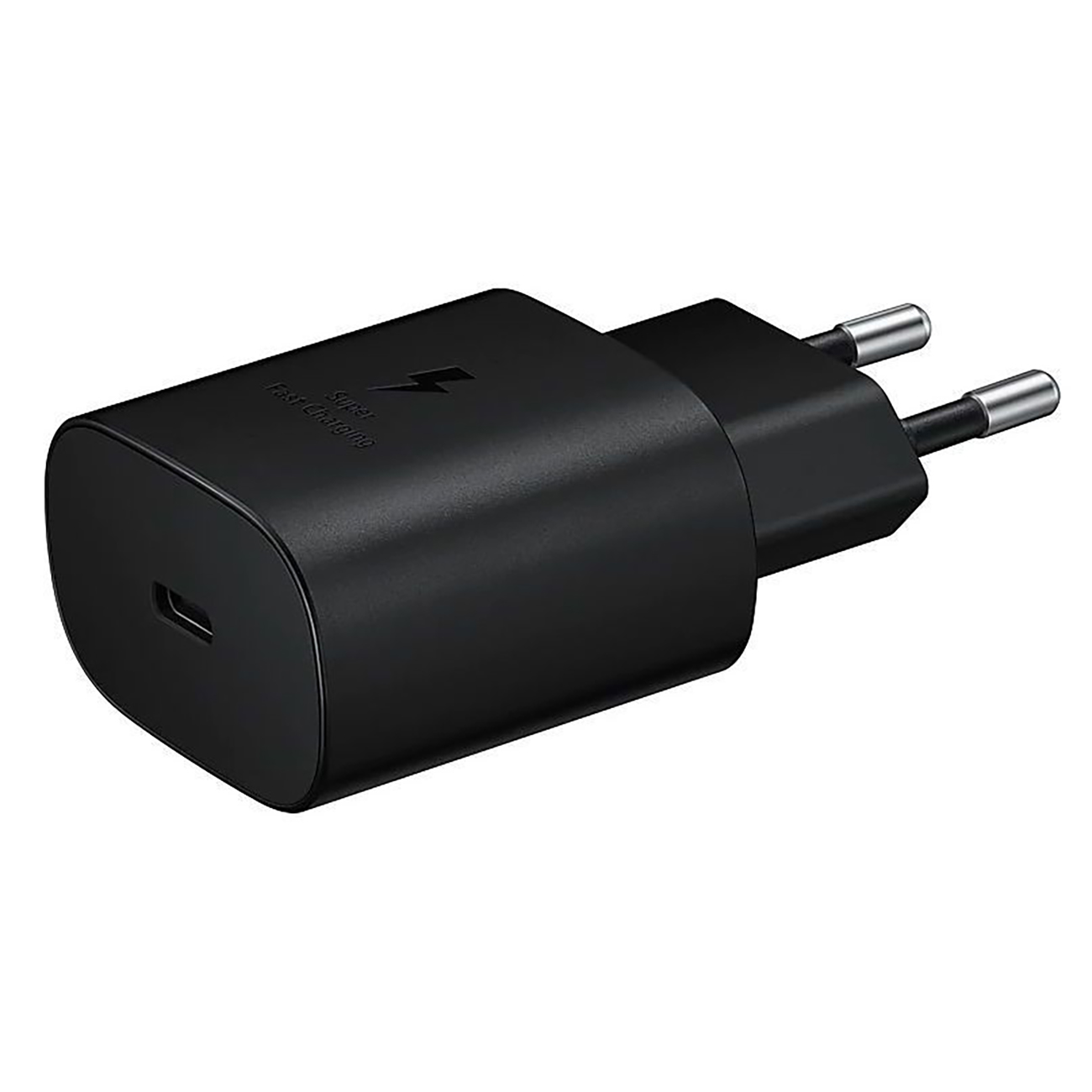 Samsung 25W EP-TA800EBE USB-C sieninis įkroviklis pakaitinis rinkinys - juodas