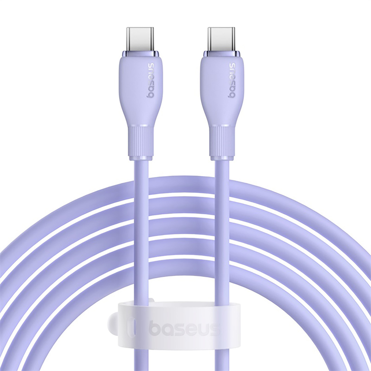 Baseus Pudding 100W USB-C - USB-C kabelis 2m - violetinis