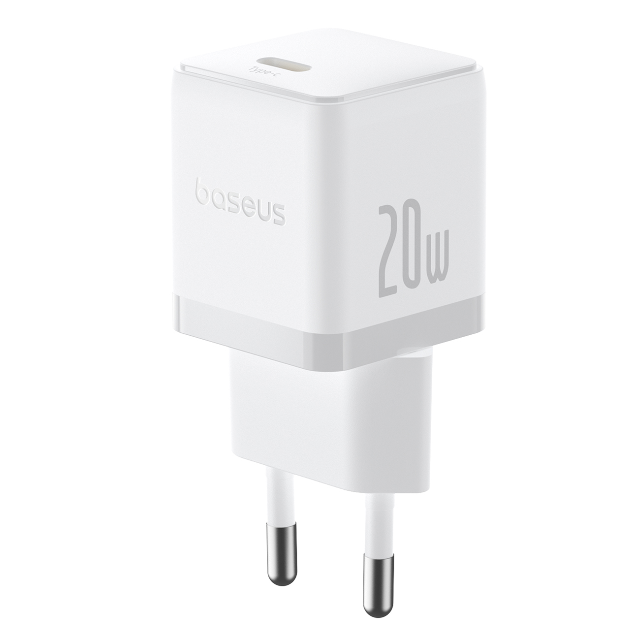 Baseus Palm 20W USB-C sieninis įkroviklis - baltas