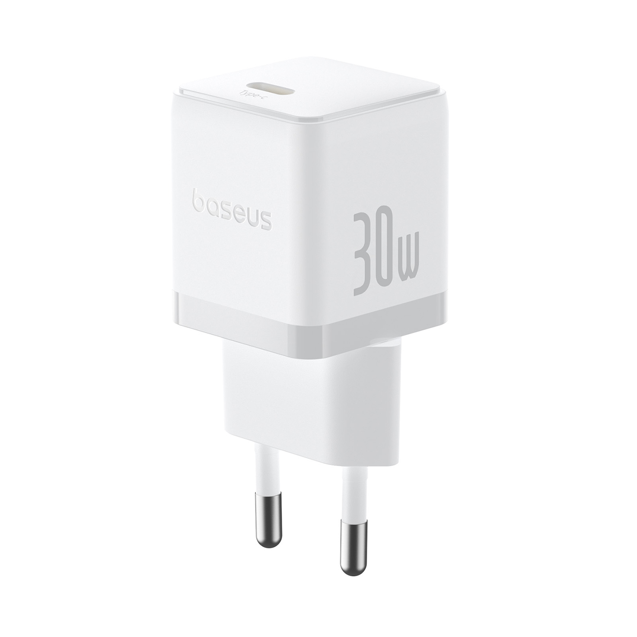Baseus Palm 30W USB-C sieninis įkroviklis - baltas