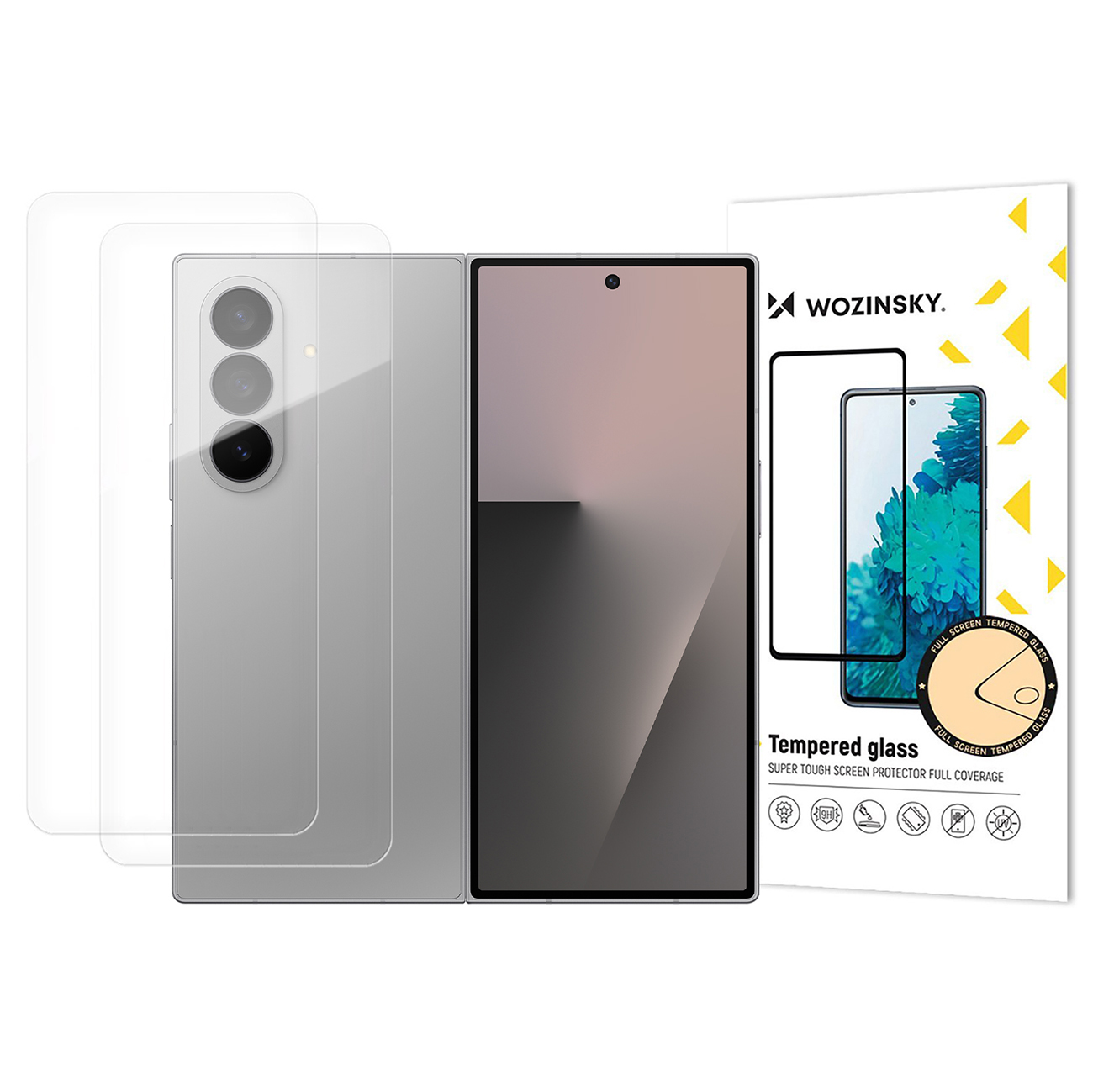 Wozinsky TPU viso korpuso apsauginis stiklas Samsung Galaxy Z Fold 7, rinkinys 2 vnt.