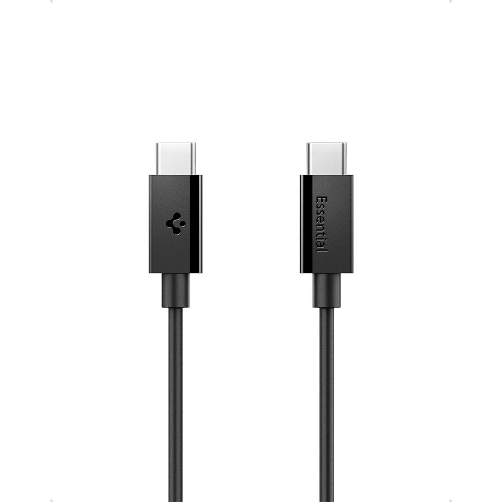 Spigen EB6020CC 60W laidas + USB-C / USB-C laidas 200 cm - juodas