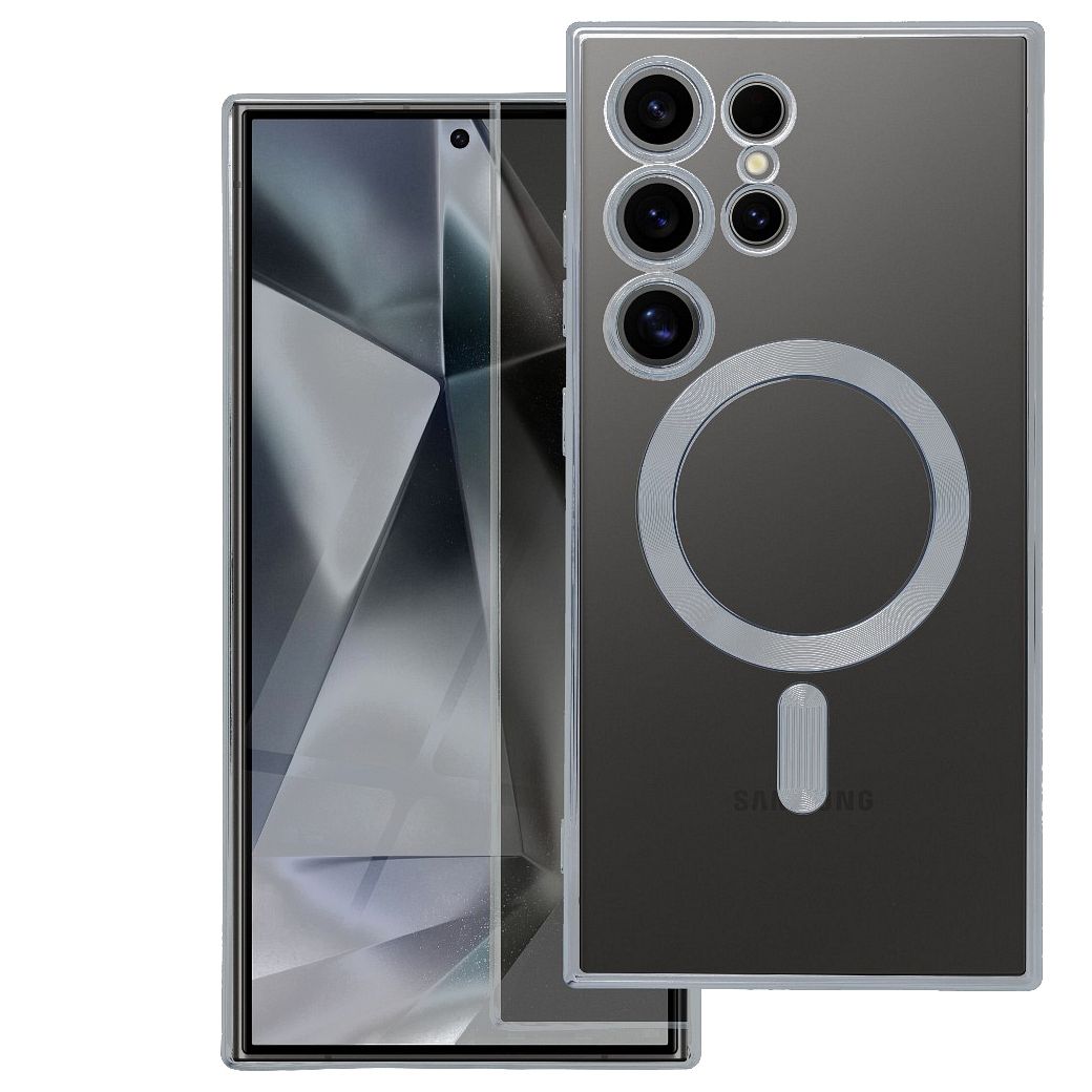 ELECTRO MAG COVER dėklas, suderinamas su MagSafe, skirtas SAMSUNG A37, sidabrinis