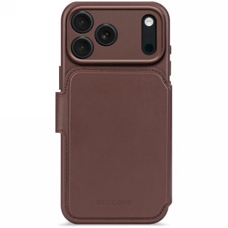 Decoded Leather Backcover dėklas with MagSafe iPhone 17 Pro Max - pilkas