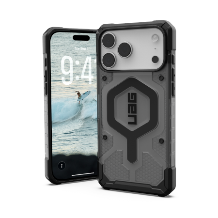 UAG Pathfinder Clear MagSafe Dėklas iPhone 17 Pro Max - Gray/Juodas