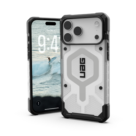UAG Pathfinder Clear MagSafe Dėklas iPhone 17 Pro Max - Baltas and Gray