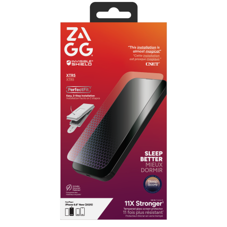 ZAGG Invisibleshield Glass XTR5 Graphene Screen Protector with Mėlynas Light Filter iPhone Air