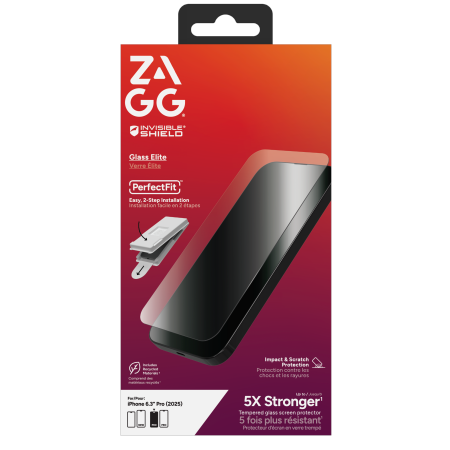 ZAGG Invisibleshield Glass Elite grūdintas apsauginis stiklas iPhone 17 Pro
