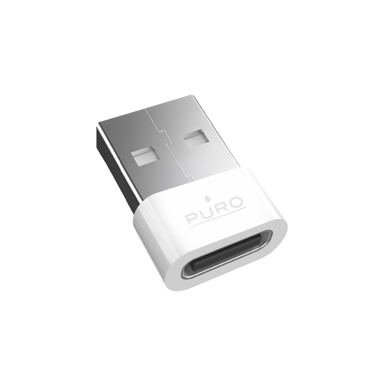 Puro USB-C - USB-A adapteris - Baltas
