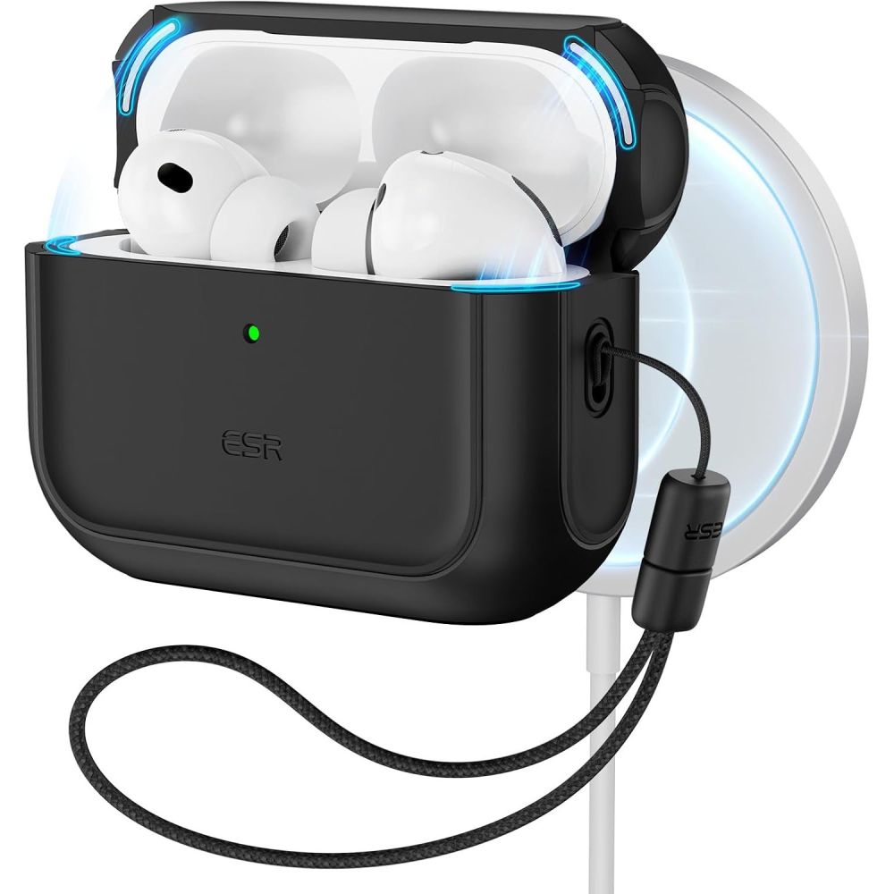 ESR Orbit HaloLock MagSafe dėklas AirPods Pro 3 juodas