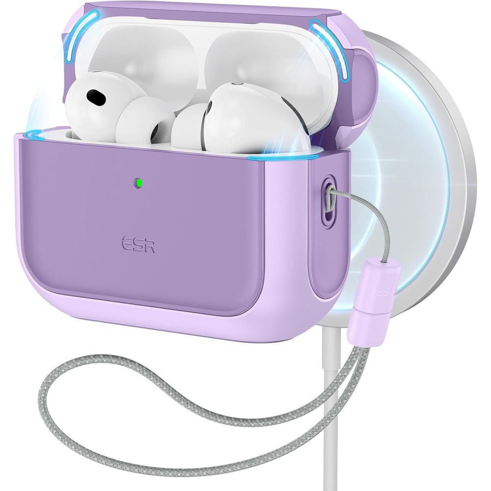 ESR Orbit Halolock MagSafe dėklas AirPods Pro - violetinė