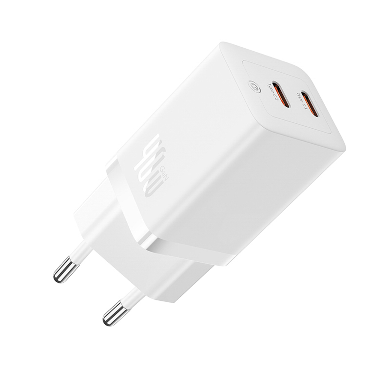 Baseus GaN5 Pro 40W 2xUSB-C sieninis įkroviklis - Baltas
